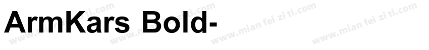ArmKars Bold字体转换